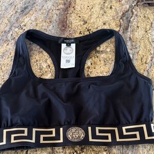 Versace Black and Gold Sports Bra
